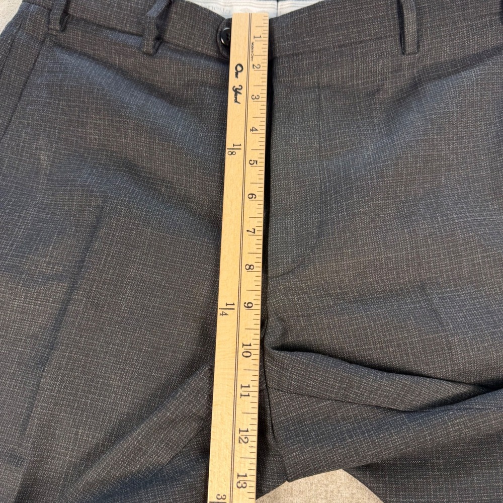 Zanella Dress Pants Men 32 Charcoal Grey Wool Flat Front Italy 111184 - Picture 5 of 7